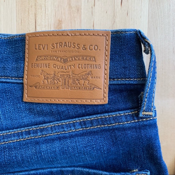 Levi’s Mile High Super Skinny High-Waisted Blue Jeans Size 27 - Picture 3 of 4